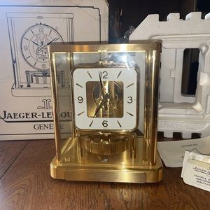 Jaeger LeCoultre Atmos Clock 540 Clock With Box & Book Estate